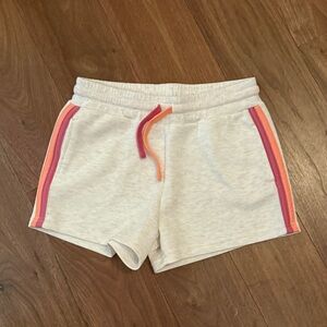 Vintage Havana White Shorts with Pink and Orange Accents - like new. Very soft